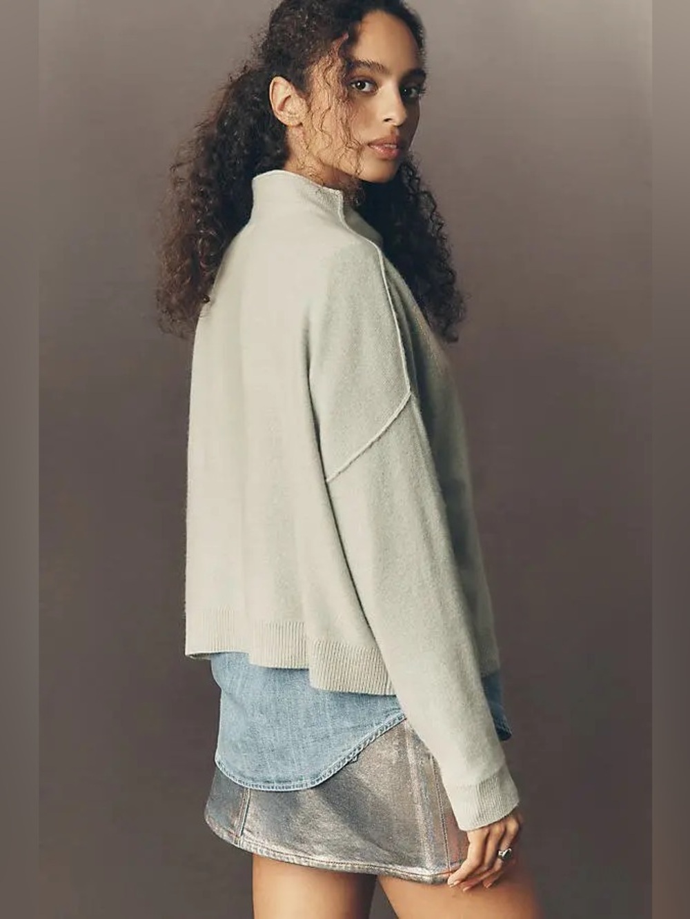 Anthropologie Alani Cashmere Mock-Neck - Picture 2 of 7